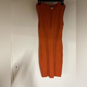 Orange VENUS sweater dress